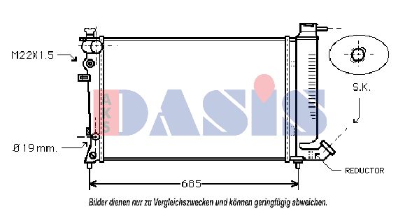 AKS DASIS radiatorius, variklio aušinimas 060970N